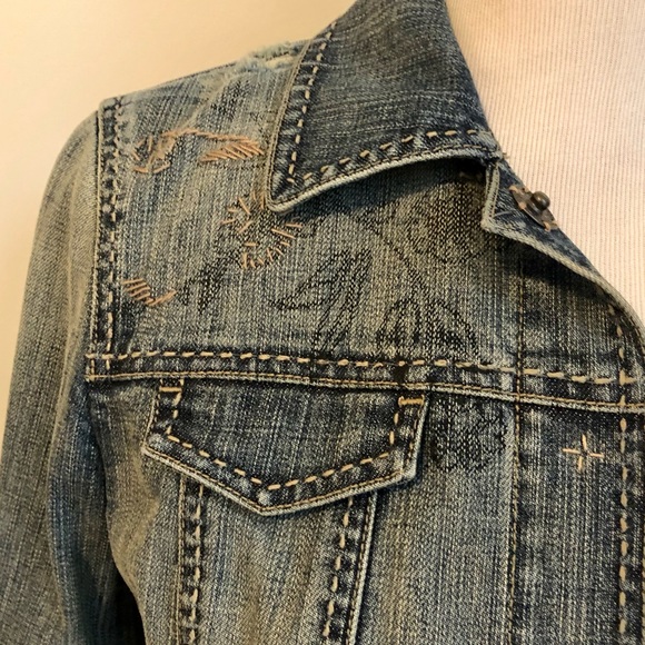 Elie Tahari Denim Jacket Size Small - Picture 4 of 16